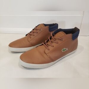 Lacoste Ampthill Brown Leather Sneaker Men’s Size 11